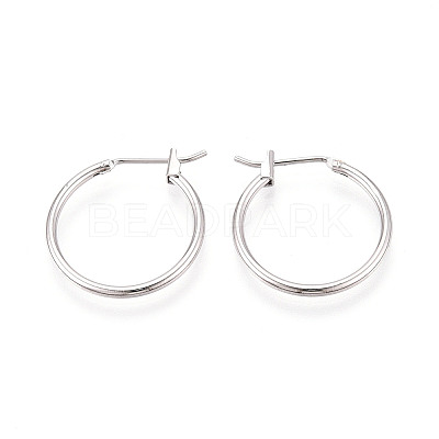304 Stainless Steel Hoop Earrings EJEW-T048-25B-P-1