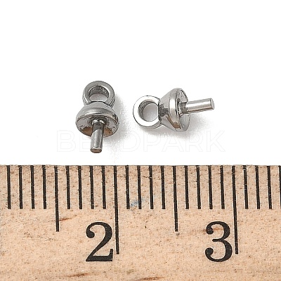 304 Stainless Steel Cup Pearl Peg Bails Pin Pendants STAS-L300-004B-P-1