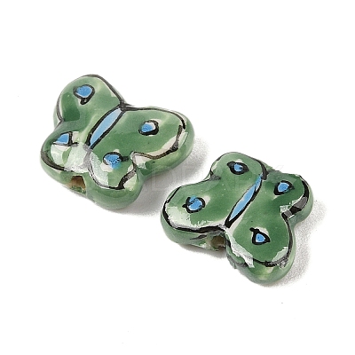Handmade Printed Porcelain Beads PORC-A026-01-1