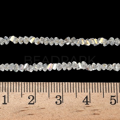Electroplate Transparent Glass Beads Strands EGLA-P061-04C-AB16-1