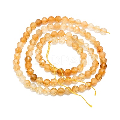 Heated Natural Citrine Beads Strands G-P457-A03-22-1