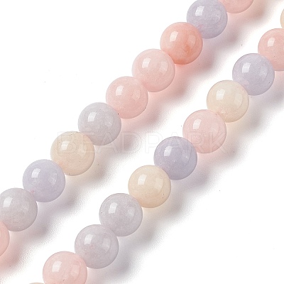 Natural White Jade Imitation Morganite Beads Strands G-I334-04A-1