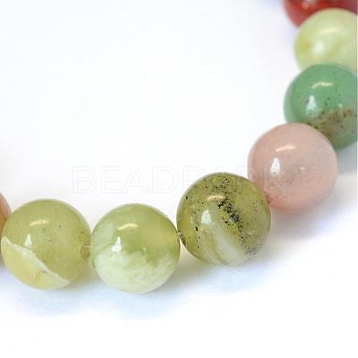 Natural Mixed Stone Round Bead Strands G-E334-8mm-23-1