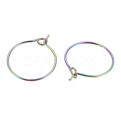 Ion Plating(IP) 316L Surgical Stainless Steel Hoop Earring Findings STAS-G130-03M-16MM-1