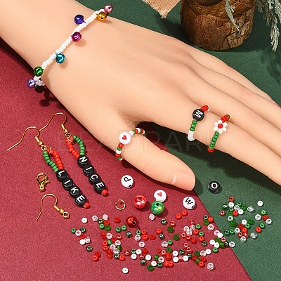 DIY Christmas Earring and Bracelet Making Kit DIY-YW0005-85-1
