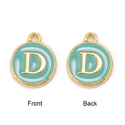 Initial Letter A~Z Alphabet Enamel Charms ENAM-Q437-01-1