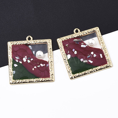Epoxy Resin Pendants RESI-S381-09C-1