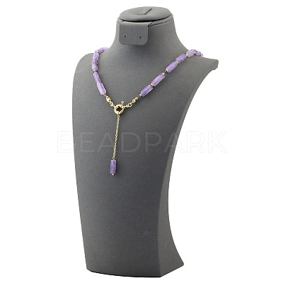 Matural Amethyst Cuboid Lariat & Y Necklaces for Women FS-WGAADEC-01-1