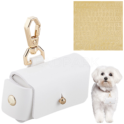 1Pc Imitation Leather Ring Storage Bags for Pet Dog Collar ABAG-CL0001-36A-1