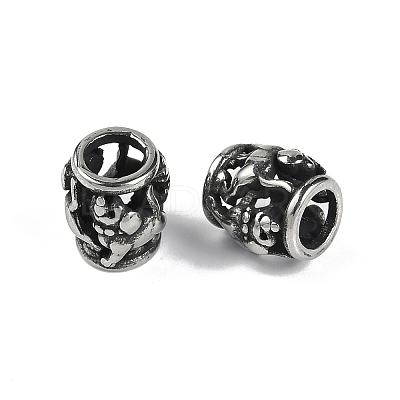 304 Stainless Steel European Beads STAS-C108-09C-AS-1