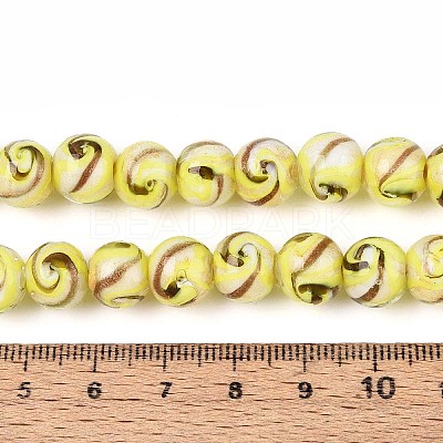 Handmade Gold Sand Lampwork Beads LAMP-T024-11E-1