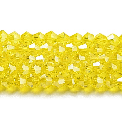 Transparent Electroplate Glass Beads Strands GLAA-F029-3mm-C21-1