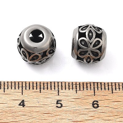 304 Stainless Steel European Beads STAS-V008-47AS-1