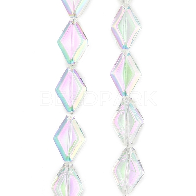 Electroplate Glass Beads Strands EGLA-B010-01A-HR01-1