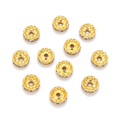 Iron Grade A Crystal Rhinestone Spacer Beads RB-A010-10MM-G-1