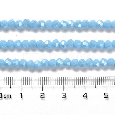 Electroplate Opaque Glass Beads Strands EGLA-A035-P4mm-A08-1
