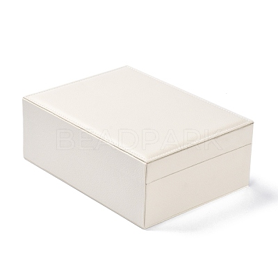 PU Imitation Leather Jewelry Organizer Box with Lock CON-P016-B04-1