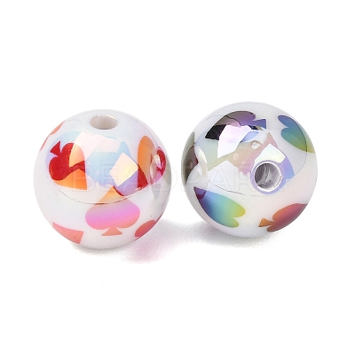 UV Plating Opaque Acrylic Beads AC-CBA61A5-01-1