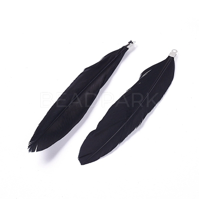 Goose Feather Pendants FIND-Q055-P12-1