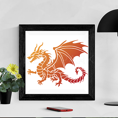 1Pc PET Hollow Out Drawing Painting Stencils DIY-MA0002-38G-1