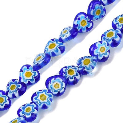 Handmade Millefiori Lampwork Beads Strands LAMP-G166-15E-1