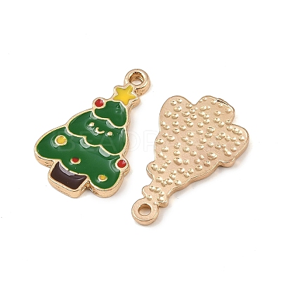 Christmas Alloy Enamel Pendants ENAM-I081-01KCG-02-1