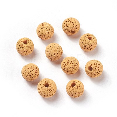 Unwaxed Natural Lava Rock Beads G-F325-8mm-A-1