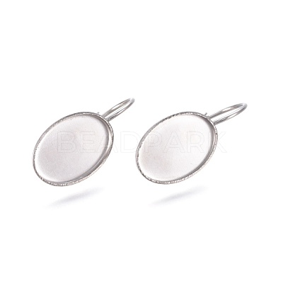 Tarnish Resistant 304 Stainless Steel Leverback Earring Findings X-STAS-E474-08P-1