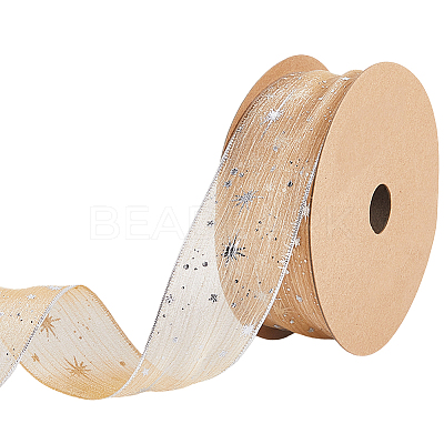20 Yards Polyester Printed Grosgrain Ribbon OCOR-WH20005-32B-04-1