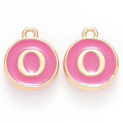 Golden Plated Alloy Enamel Charms X-ENAM-S118-08O-1