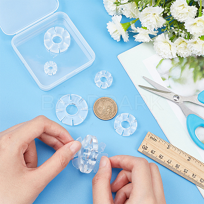 6pcs 6 Size Snowflake Shape Polymer Clay Earring Charms Guide TOOL-BC0002-30-1