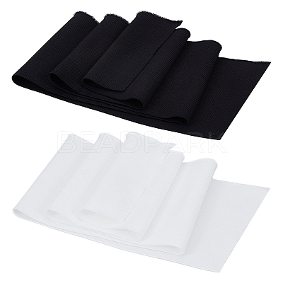 2Pcs 2 Colors Polyester Stretch Kintted Rib Fabric FIND-BC0014-01-1