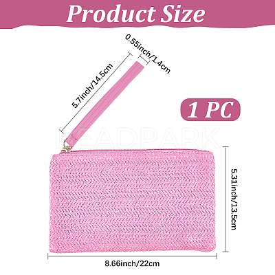Woven Straw Wristlets Bags ABAG-WH20005-69D-1
