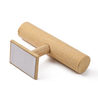 Linen T-Bar Bracelet Display Stands BDIS-WH0003-04B-1