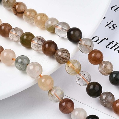 Natural Rutilated Quartz Beads Strands G-R465-24B-1