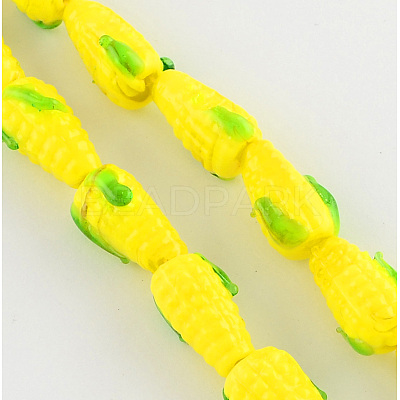 Autumn Theme Handmade Lampwork Beads X-LAMP-R108-07-1