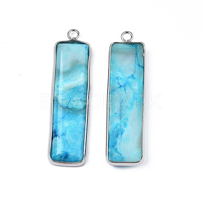 Natural Agate Pendants G-S359-386F-1