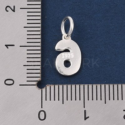 Number Series 925 Sterling Silver Charms LS-STER-Q002-01G-1