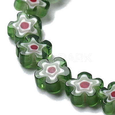 Handmade Millefiori Lampwork Beads Strands LAMP-F035-09Q-1