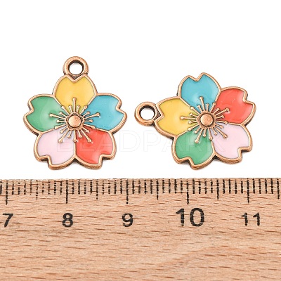 Alloy Enamel Pendants PALLOY-F319-02D-R-1