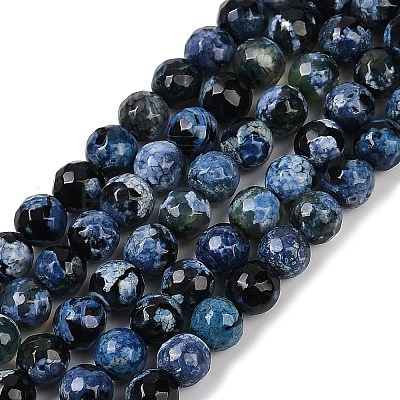 Natural Fire Crackle Agate Beads Strands G-C082-A01-31-1