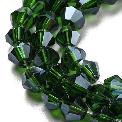 Transparent Electroplate Glass Beads Strands GLAA-F029-4mm-C25-1