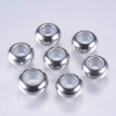 201 Stainless Steel Beads X-STAS-F145-06P-G-1