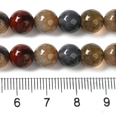 Dyed & Heated Natural Fire Crackle Agate Beads Strands G-P539-B01-04-1