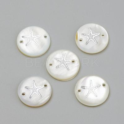 Freshwater Shell Links connectors SHEL-Q009-001P-1