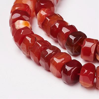 Natural Red Agate Agate Beads Strands G-D169-03D-1