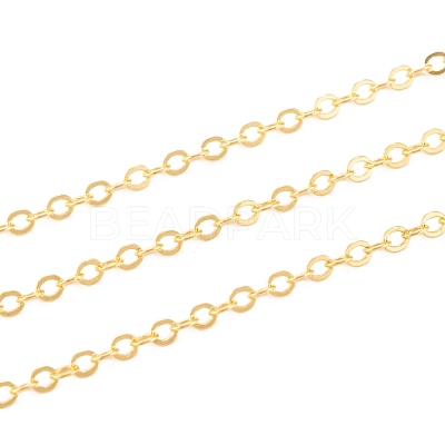 Brass Flat Oval Cable Chains CH030-G-1