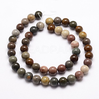 Natural New Ocean Jasper Bead Strands G-G954-01-8mm-1