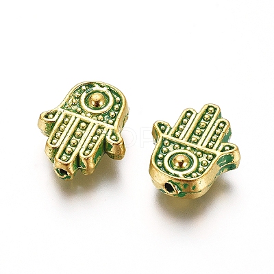 Tibetan Style Alloy Beads TIBEB-G013-03GG-1