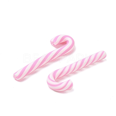 Christmas Candy Cane Handmade Polymer Clay Beads CLAY-P005-04C-1